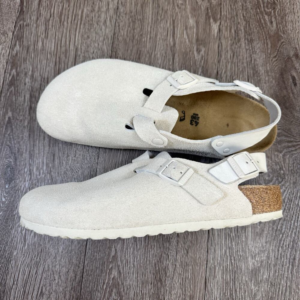 Birkenstock Tokio Suede Antique White Size 43 EU Men’s 10 - Picture 7 of 16